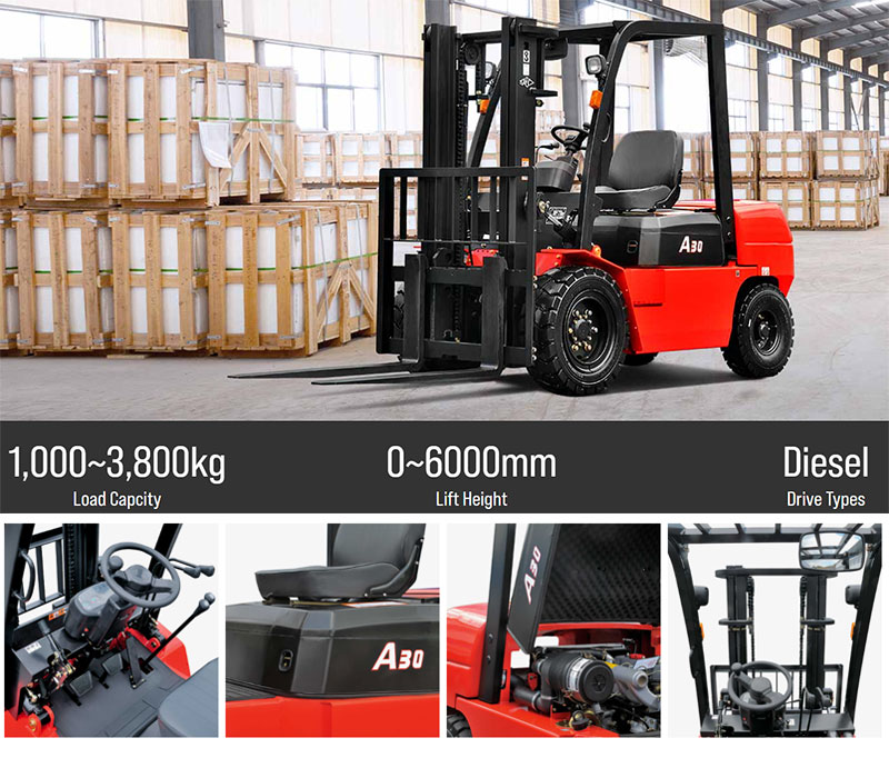 A30 series 1.0-3.8t Internal Combustion Counterbalanced Forklift Truck